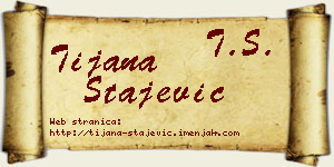 Tijana Stajević vizit kartica